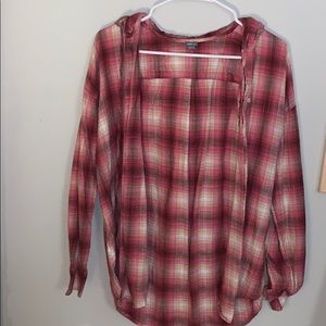 long sleeved flannel. ONLY WORN ONCE